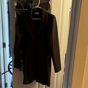 Alyn Paige Elegant Black Trench Coat